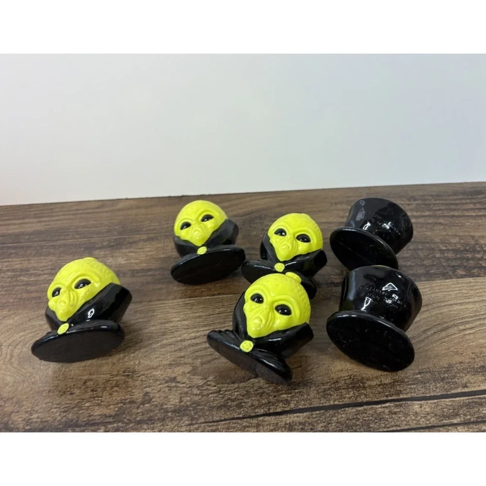 Lot Of 6 Alien Blow Mold String Light Covers Replacement Aliens Space